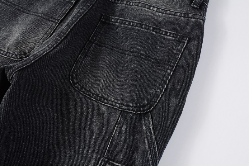 Jeans uomo vintage patchwork con gamba a zampa lavaggio chiaro_voghion.com