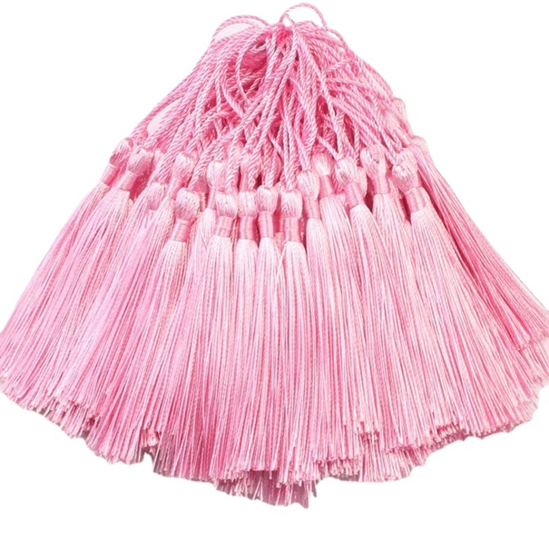 High-end tassel bookmark tassel polyester material candy box invitation card hanging spike red small bookmark tassel