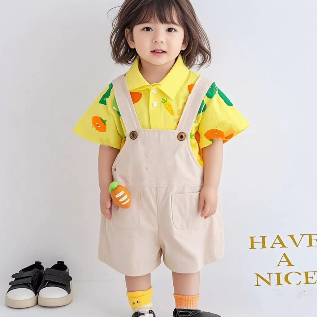 Overall for boys, trousers, children's summer clothing, autumn set, 1 years, western style