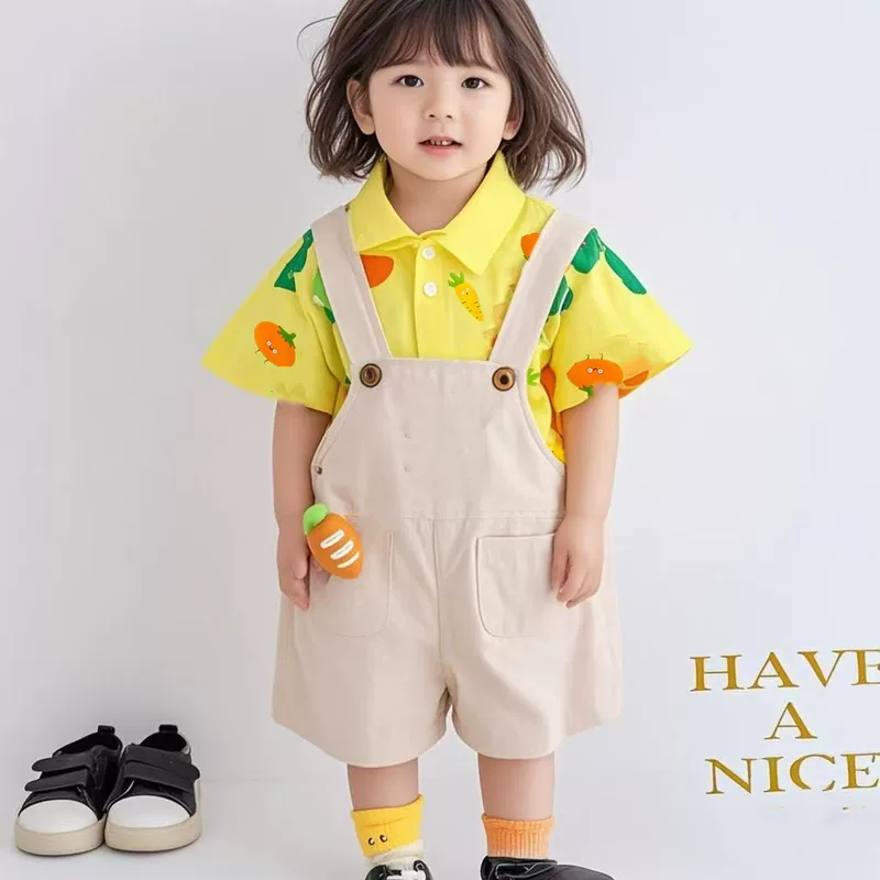 Overall for boys, trousers, children's summer clothing, autumn set, 1 years, western style