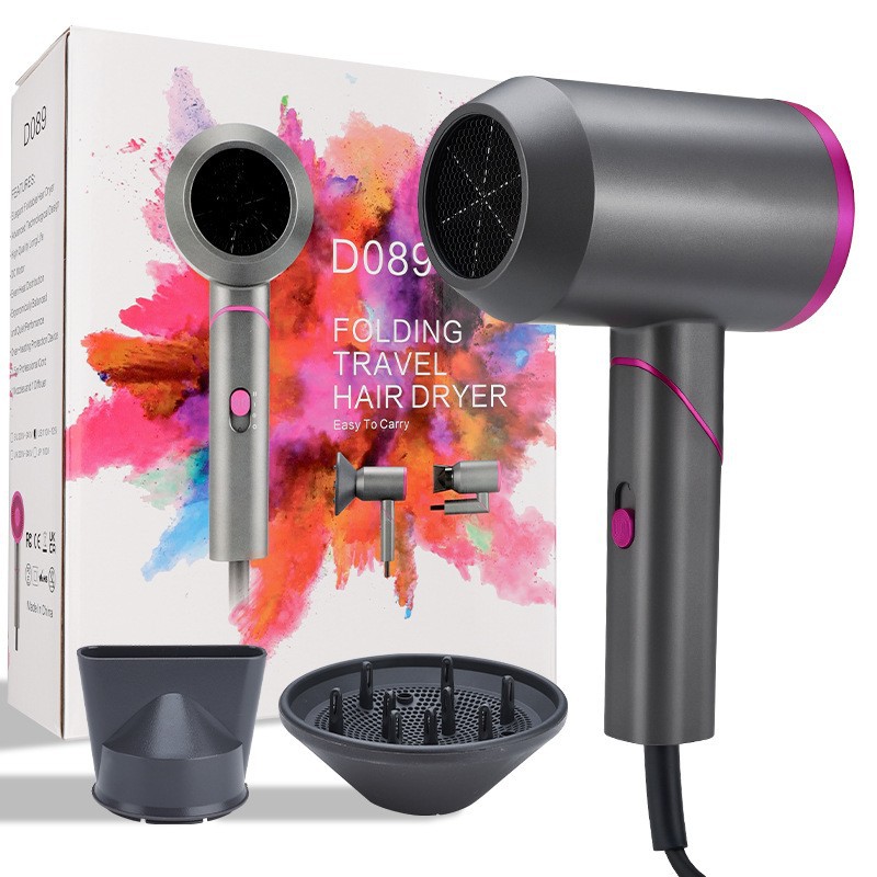 Venta caliente transfronteriza secador de pelo de anión secador de pelo plegable de alta potencia Hotel dormitorio hogar martillo secador de pelo