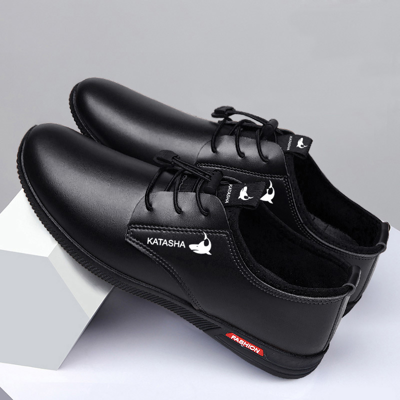 Zapatos de cuero formales de los nuevos hombres de negocios zapatos de suela suave zapatos transpirables con cordones zapatillas ligeras al por mayor transfronteriza image 5