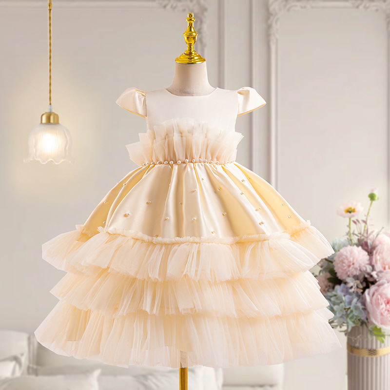 2024 Festival Evening Gown Puff Wedding Dress Child Flower Girl Flower Loli Girl Princess Dress