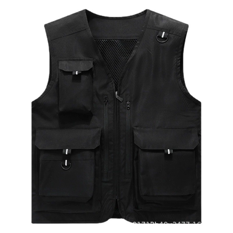 2023 Новый трансграничный Открытый оптом многофункциональный сетчатый мужской жилет для фотографии с несколькими карманами, жилет больших размеров