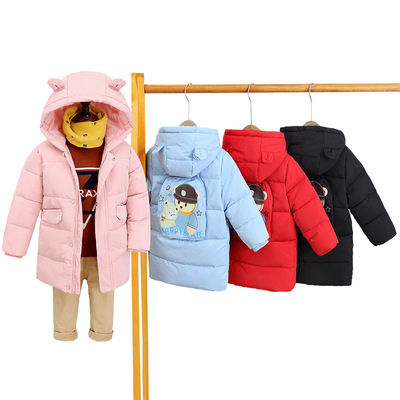 children Down Jackets winter new pattern Children's clothing Mid length version Down Jackets men and women baby thickening coat