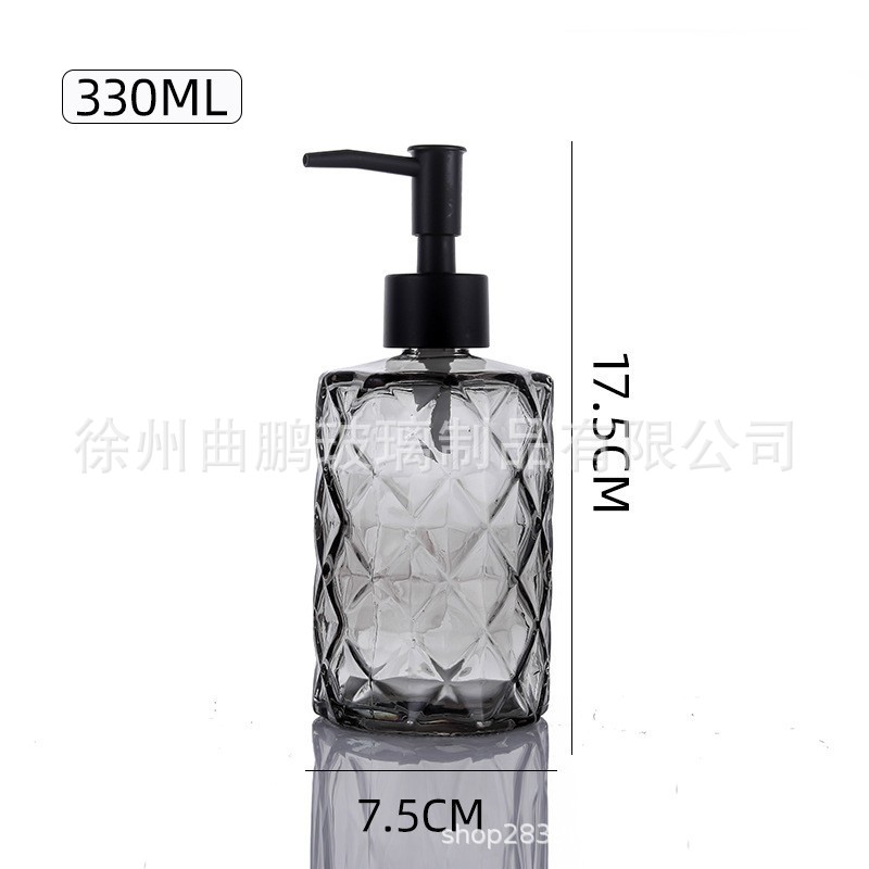 재 + 검정색 펌프 헤드, 투명