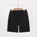 Cotton shorts black red logo
