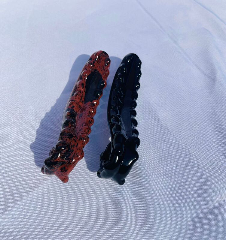 天然黑曜石水晶按摩棒摆件 图 7