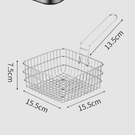Square frying basket