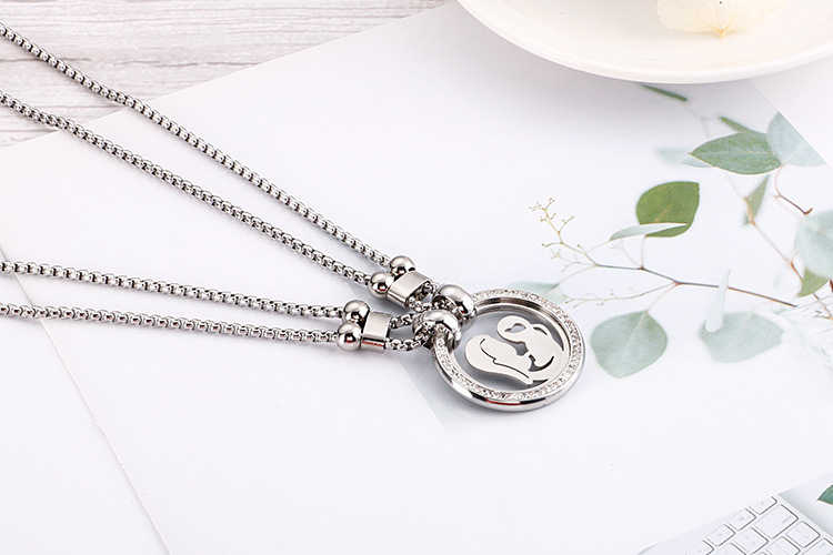 Titanium Steel Fashion Plating Cartoon Character Necklace display picture 4