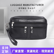 真皮男包休闲时尚大容量单肩金属拉链出行斜挎商务手提公文包