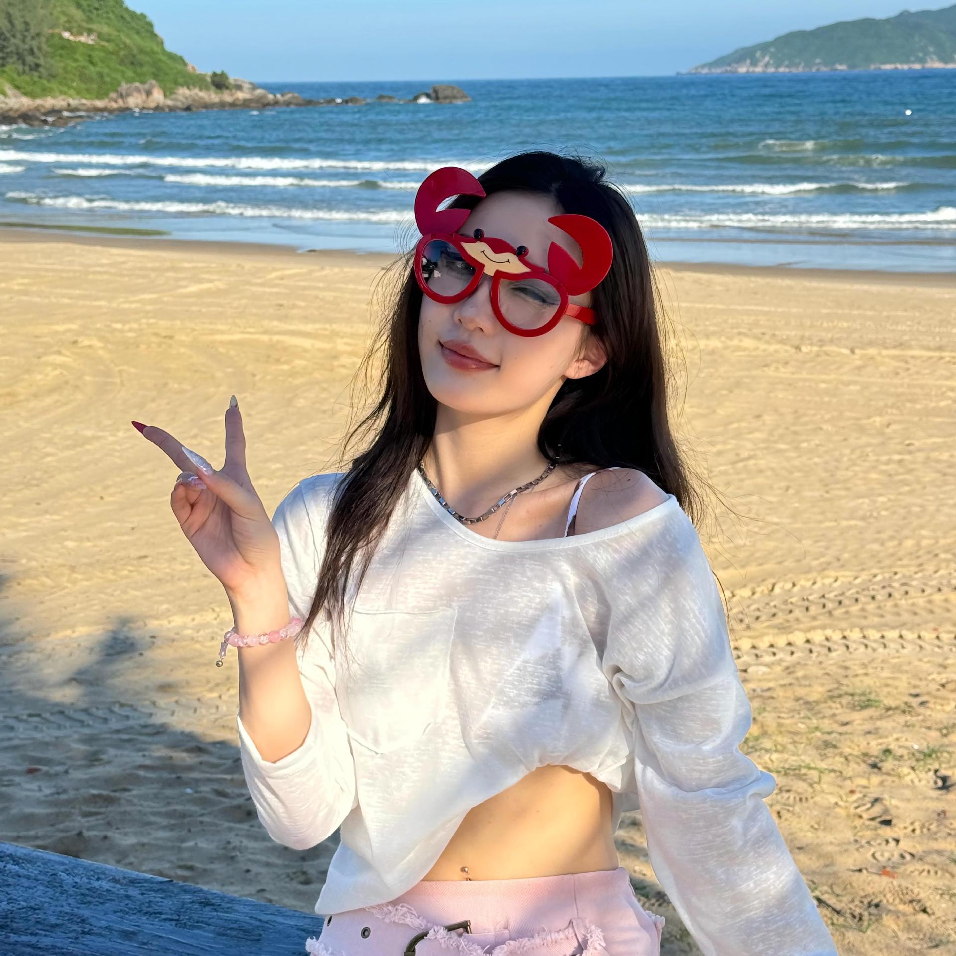 Gafas de Fiesta con Temática Hawaiana, ABS, Divertido, Decorativo, para Fiestas en la Playa y Festivales de Música