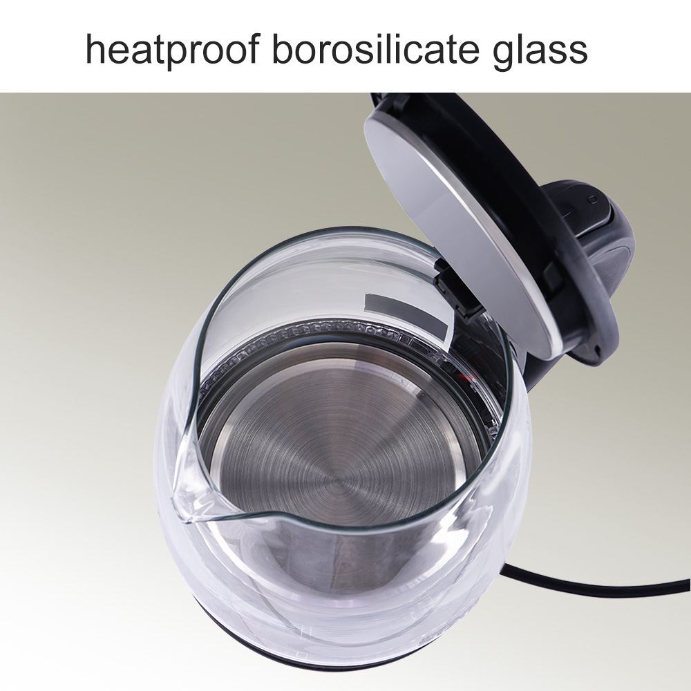 Winningstar hogar 1.8L vidrio de borosilicato alto cuerpo de olla de oro doble control de temperatura agua hirviendo 110V hervidor eléctrico americano image 4