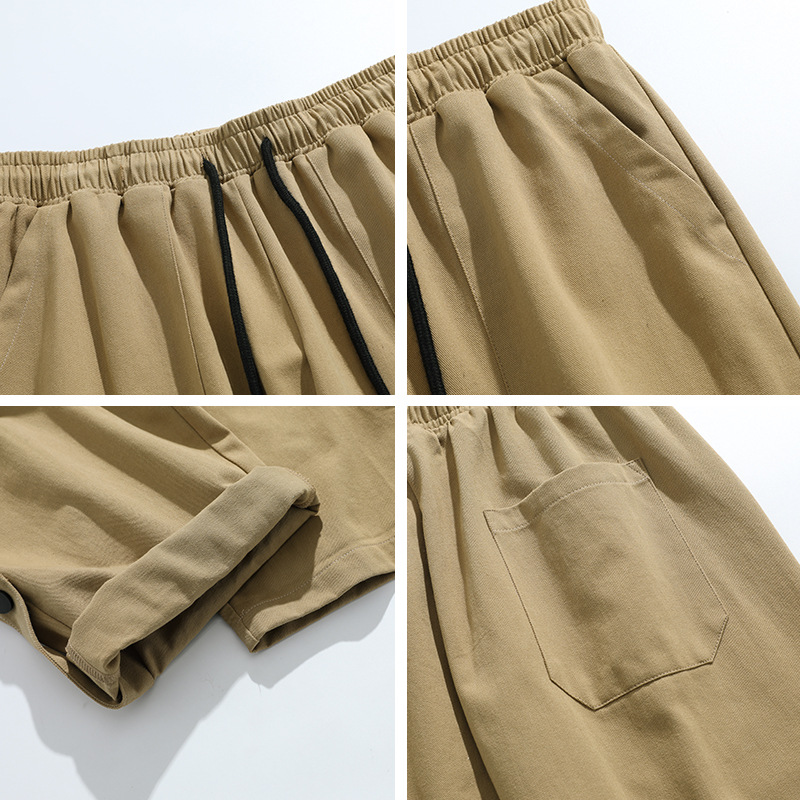 Pies ajustables, ropa de trabajo recta, pantalones casuales, ropa de hombre, primavera 2025, nuevo estilo, pantalones largos sueltos retro de montaña