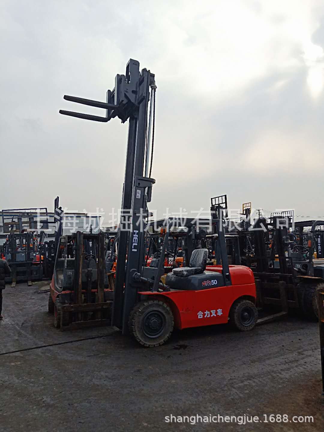 二手国产合力小叉车 5吨柴油叉车 实心胎