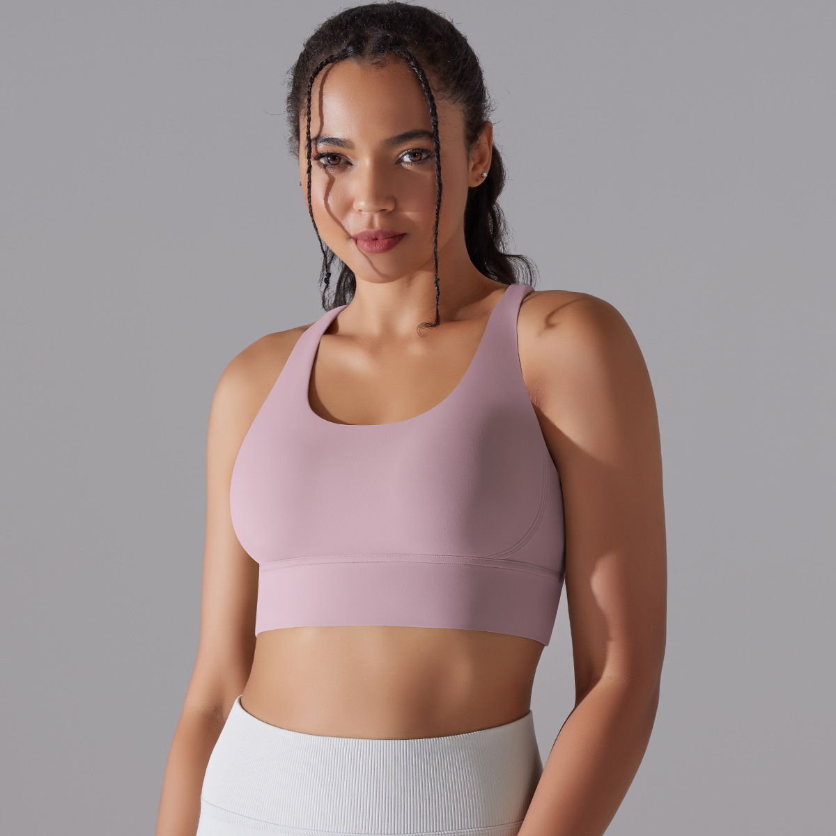 127g Weight Sleeveless Sleeve Length Nylon, Spandex Fabric Type Short Top Length Halter Crisscross Tank Tops Type Fitness, Yoga Occasion U Neck Neckline Solid Color Pattern Sports Style Sports Solid Color Nylon Spandex U Neck Active Tops Halter Crisscross Tank 50