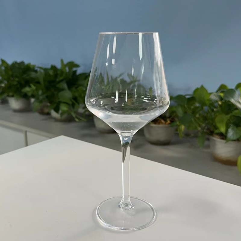 注吹亚克力红酒杯PMMA透明高脚杯500ml塑料大肚红酒杯注吹高脚杯