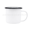 Hot transfer enamel cup Silver edge hot -ranging Chinese coating enamel cup Macana blank stainless steel bag silver edge enamel cup