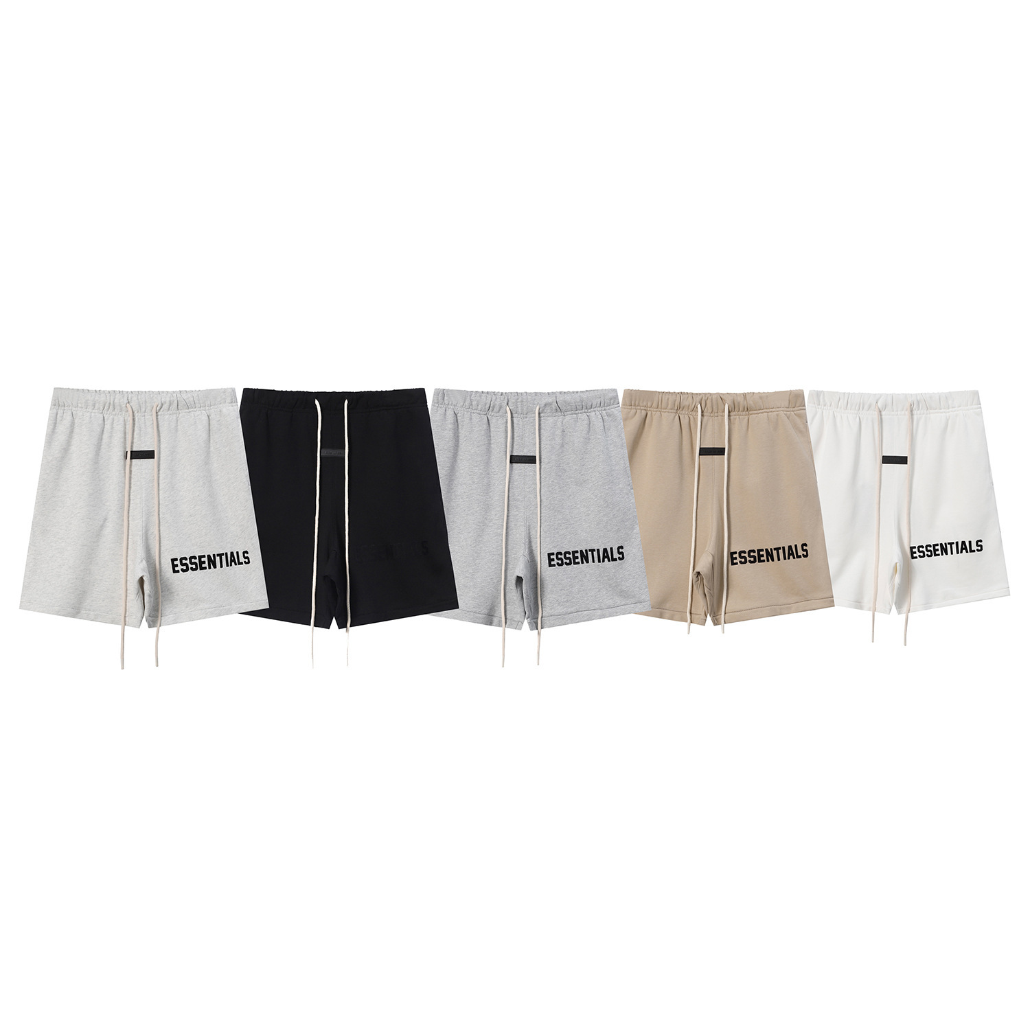 FOG, a cross-border streetwear brand, has rebranded its ESSENTIALS line of flocked letter casual shorts for men and women, featuring a high-street style and sporty beachwear look.