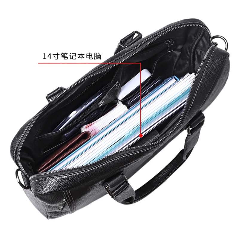 Genuine Leather Men's Bag Casual Large Capacity Men's Handbag First Layer Cowhide Business Briefcase Fashion Crossbody Bag Trend