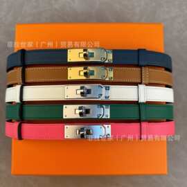 头层牛皮女款H皮带伸缩腰带时尚女款皮带18mm百搭款精品女裤带