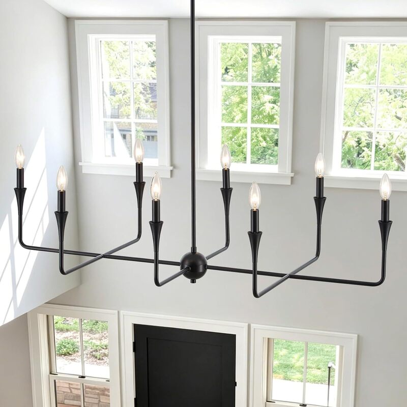 Exclusively for Cross-Border Sales, American-Style Vintage Black Pendant Light, Light Luxury and Simple Farmhouse Pendant Light for Dining Room, Kitchen Island, and Living Room
