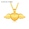 3D angel love Pendant 999 Sufficient gold love Necklace 24K gold Gold Cupid Nested chain