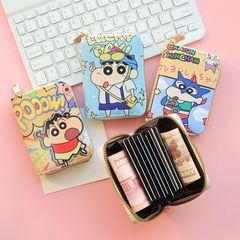 クレヨンしんちゃん カードホルダー 漫画 オリジナル コンパクトカードスロット 大容量 IDカード かわいい コイン 運転免許証 オールインワン