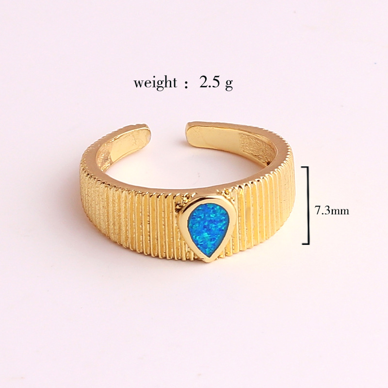 Simple Style Geometric Copper Plating Rhinestones Rings 1 Piece