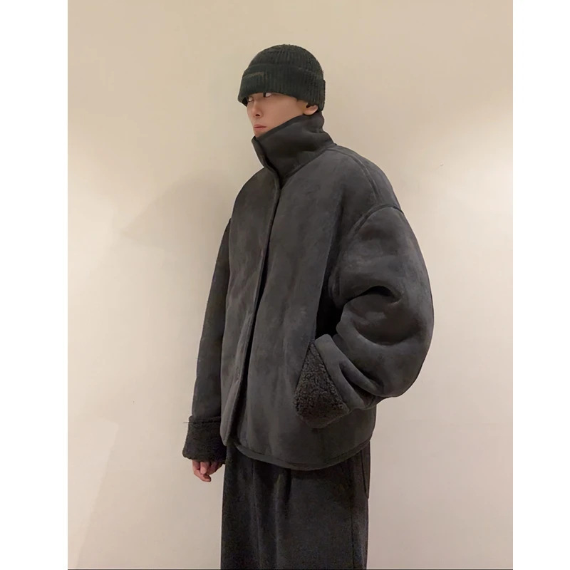 M.8.H |   Sp Brushed Technology Double-Sided Fleece All-In-One Jacket Casual Versatile Trendyy Winter Jacket