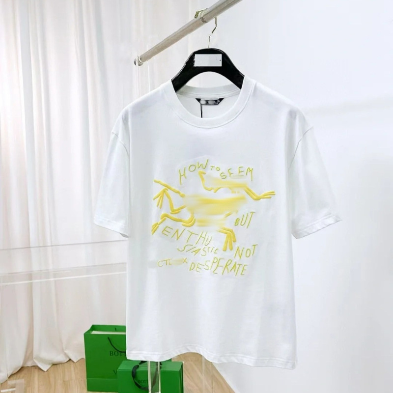 高級バードファミリー夏用格子柄プリント純綿半袖カップルラウンドネックトレンドブランドカジュアルTシャツファッショントップス|undefined