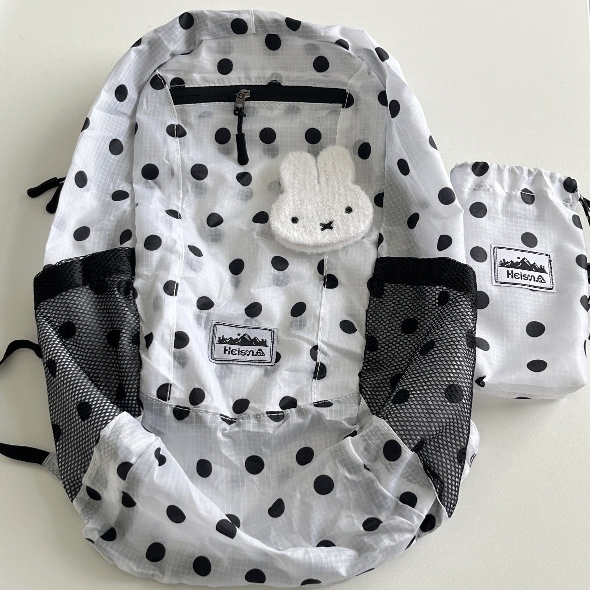 Heisan Polka Dot Backpack Nylon Bag Outdoor Mountaineering Sports Bag Heisan Bag Fashion Backpack Casual Women's Bag