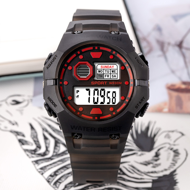 Reloj electrónico de sincronización de deportes al aire libre simple para hombres y mujeres de moda alarma luminosa multifuncional reloj electrónico fábrica al por mayor