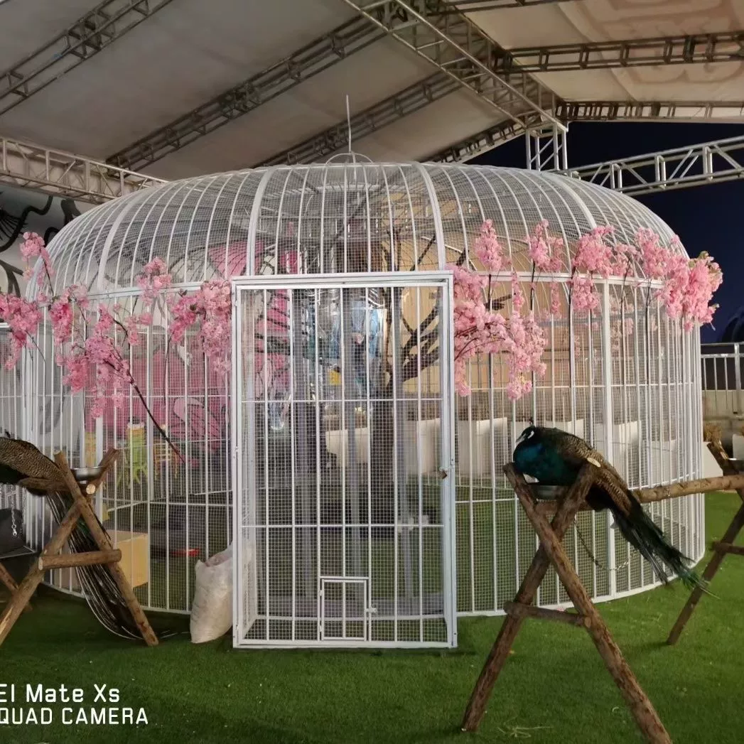 Железная клетка большого размера для птиц голубь попугай на открытом воздухе Большой гигантский орнамент для птиц павлин клетки на открытом воздухе