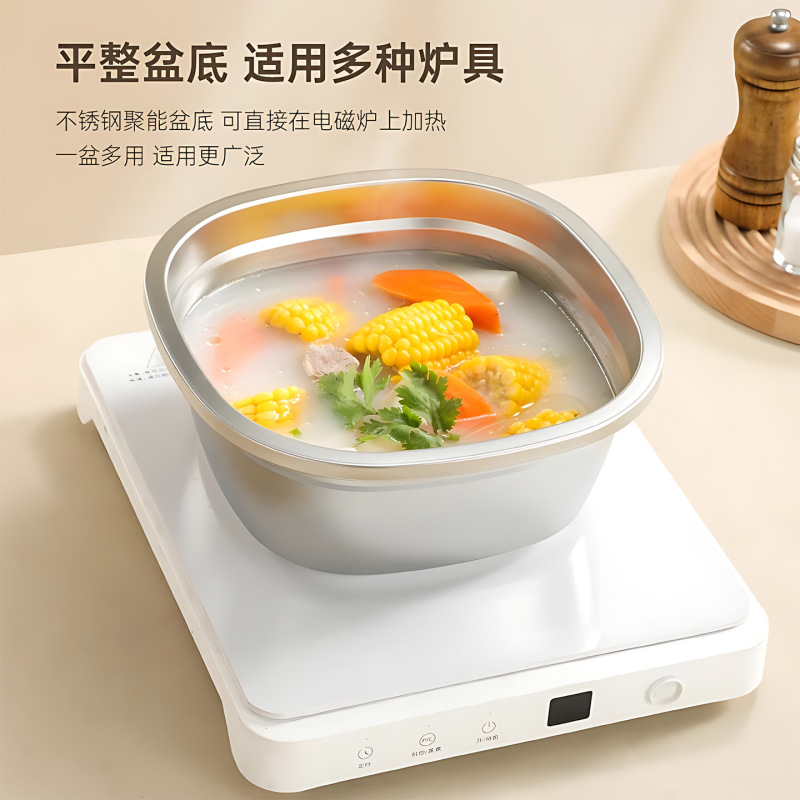 不锈钢盆方盆洗菜盆沥水篮淘米过滤网筛洗米筛洗水果滤水篮漏盆子|undefined