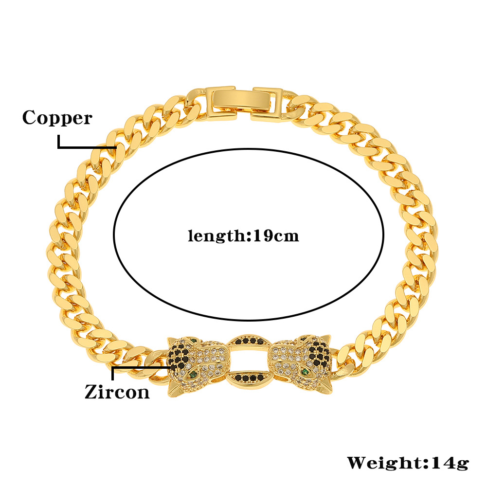 Fashion Animal Copper Gold Plated Zircon Bracelets