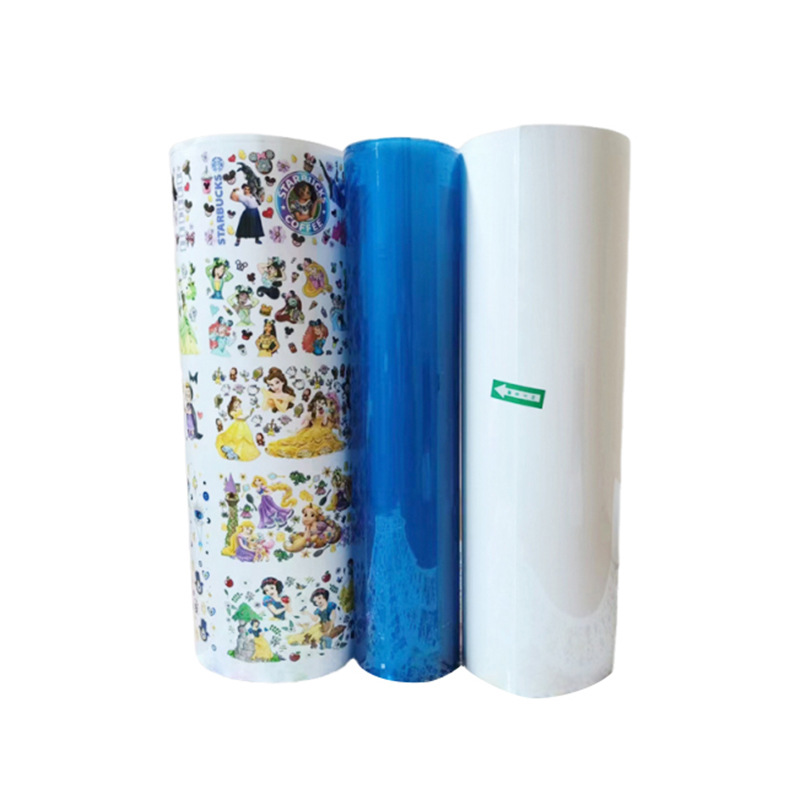 Impresión de cristal AB película de impresión de color UV sin pegamento de transferencia en frío película de bobina UV de alta viscosidad se puede personalizar impresión multipropósito