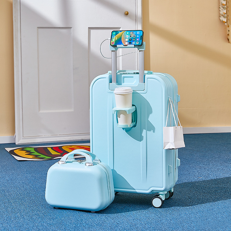 Maleta de equipaje para mujer, maleta pequeña y ligera de 20 pulgadas con contraseña de color caramelo, maleta con 24 ruedas para hombre, personalización al por mayor