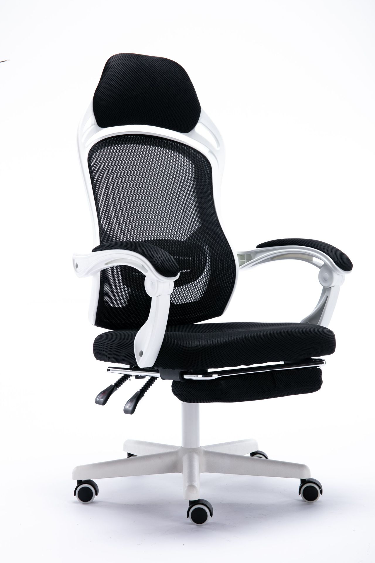 Белая рама черная сеть+нога