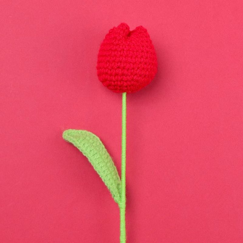 成品手工钩织郁金香毛线永生花情人节生日礼物ins网红仿真鲜花束|undefined
