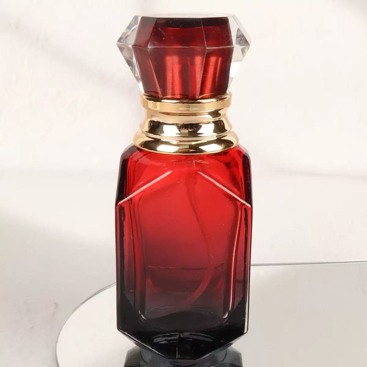 Red, glass, 30 ml