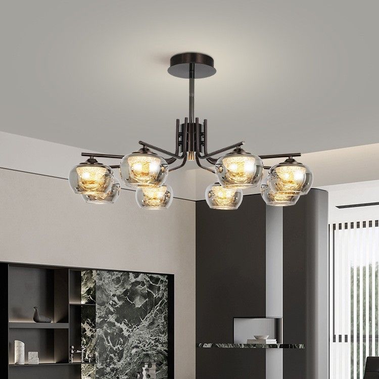 Lámpara de la sala de estar minimalista moderna, simple y creativa, nueva luz de lujo de alta gama china, comedor, dormitorio, luz de control remoto inteligente