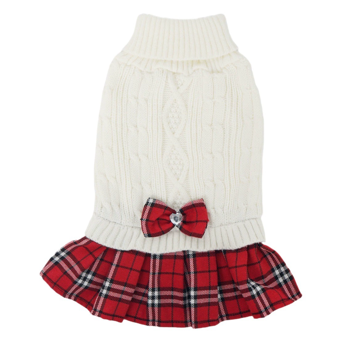 Трансграничный новый осенний и зимний костюм для домашних животных одежда минималистский клетчатый свитер для собак JK юбка для кошек и собак для домашних животных свитер
