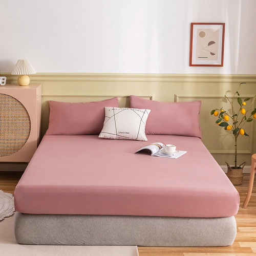 120g Yamian thickened solid color bed sheet pillowcase hotel dormitory B&B breathable home manufacturer wholesale dropshipping all-inclusive