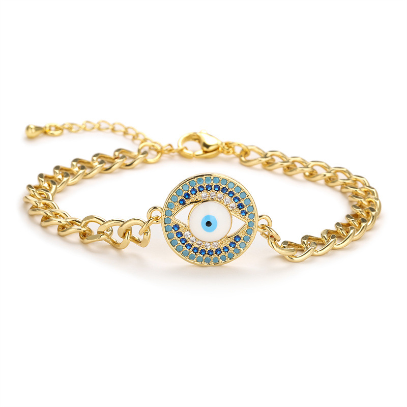 Fashion Palm Copper Bracelets Plating Zircon Copper Bracelets