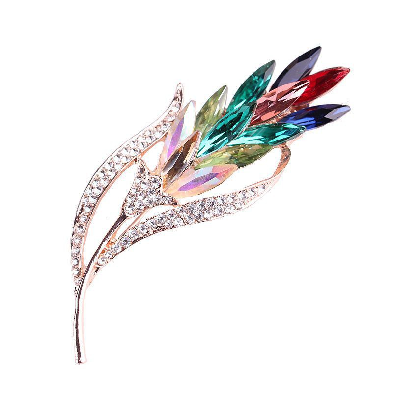 Spilla gioiello a forma di spiga di grano per abiti da donna_voghion.com