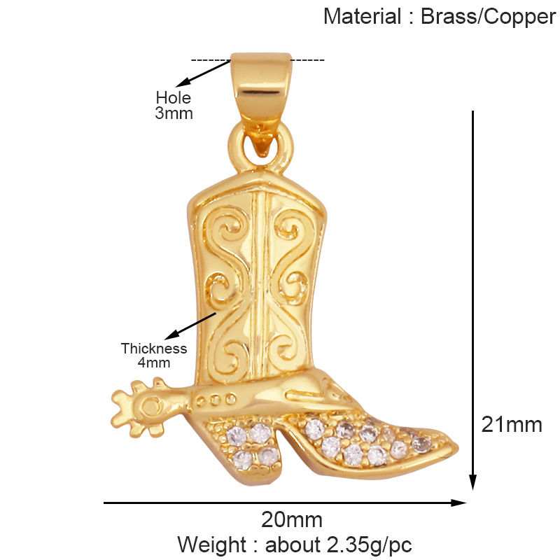2g Weight Pendant Jewelry Making Type 15 * 20mm Jewelry Making Size DIY Jewelry Accessories Classification 1 Piece Quantity Copper Material Bag, Boots, Shoe Pattern All Seasons Season Polished Finish Plating Design Elegant, Sweet, Classic Style Style 1 Piece 15 * 20mm Copper Bag Boots Shoe Polished Pendant DIY Jewelry Accessories 12