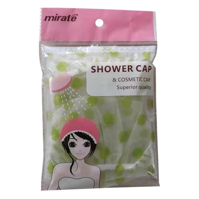 [Shower cap] color thickened disposable shower cap waterproof wave point EVA adult shower cap pe oil-proof waterproof shower cap