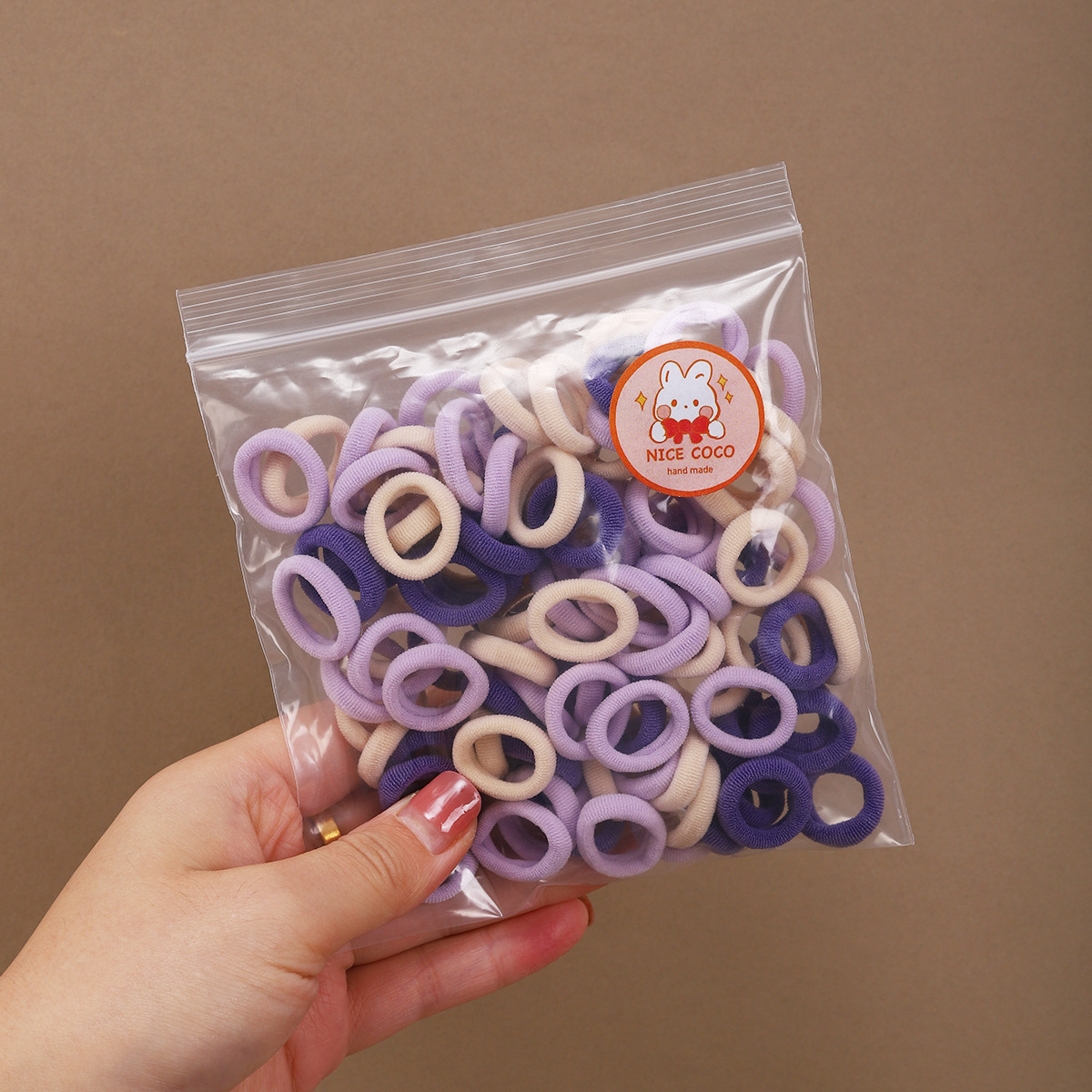 Pequeño anillo de cabello para niños coreanos, anillo de toallas para bebés, banda de cabello para niñas, caramelo de color, anillo de pulgar.