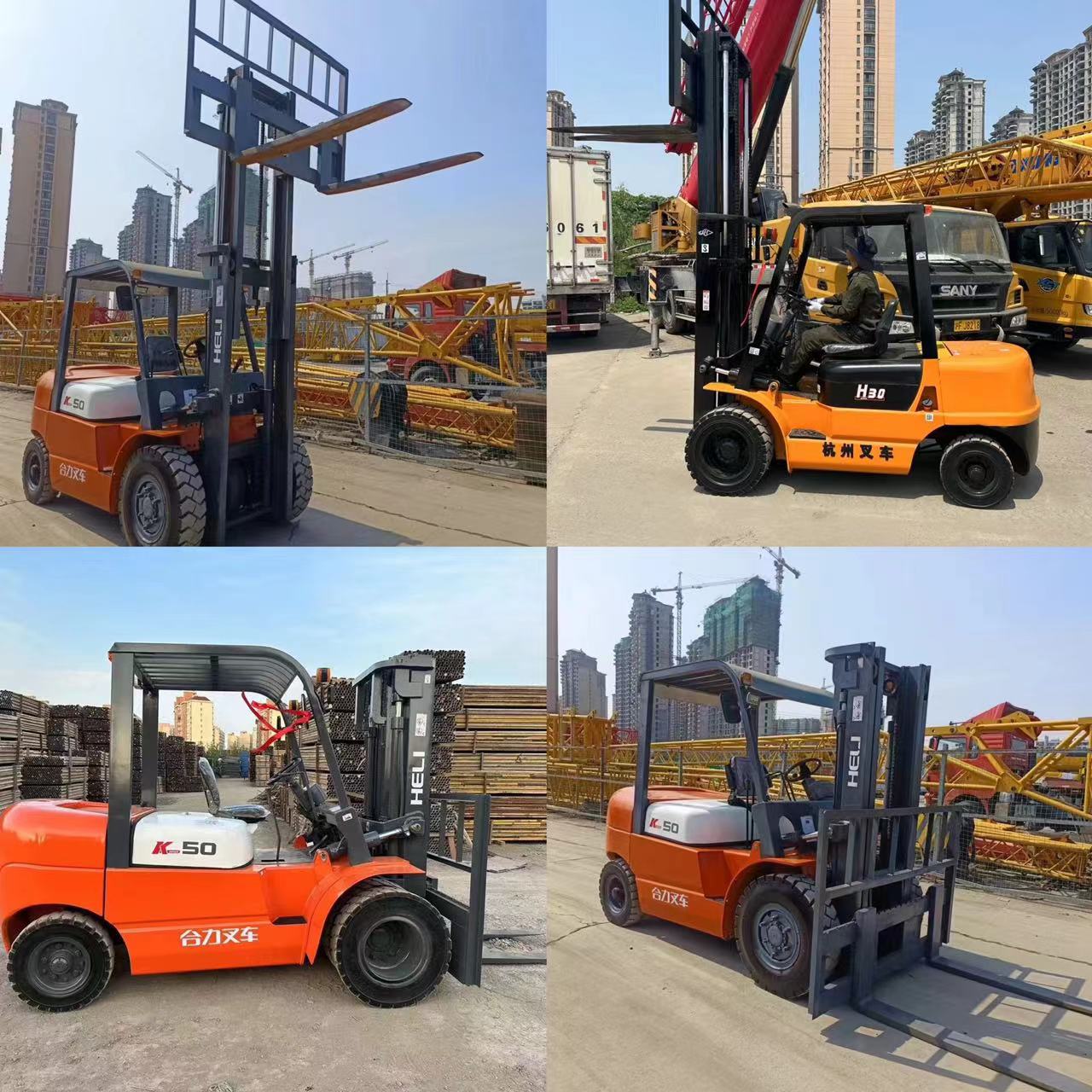 Exportaciones de carretillas elevadoras de segunda mano de Guangxi - 3 toneladas, 4 toneladas, 5 toneladas, 6 toneladas, 7 toneladas - motor nacional tres-cuatro